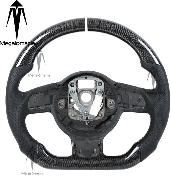 MEGALOMANIA Carbon Fiber Steering Wheel Fit For Audi R8 TT TTRS TTS MK2 MK3 A3 S3 8P Car Steering Wheel