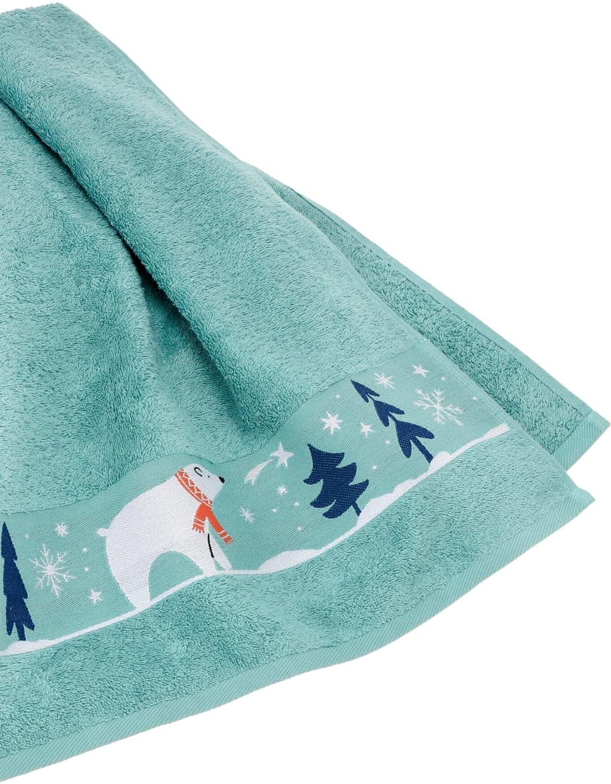 Handtuch DYCKHOFF Gr. 2, grün (ozean, rauchblau), B:70cm L:140cm, 100% Baumwolle, Handtücher