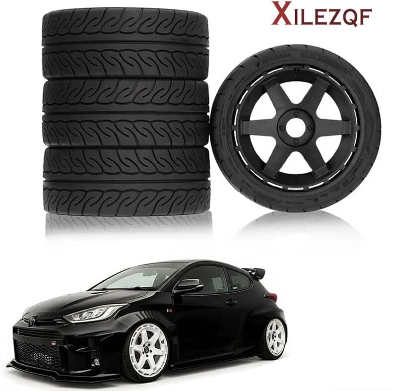 XILEZQF for 1/8 RC Car Arrma HSP HPI Traxxas MXJ KKPIT Losi Kyosho Redcat WR8 KM FS Citroen 1/7 WRC Rally Tires & Wheel Rims 17mm Hex