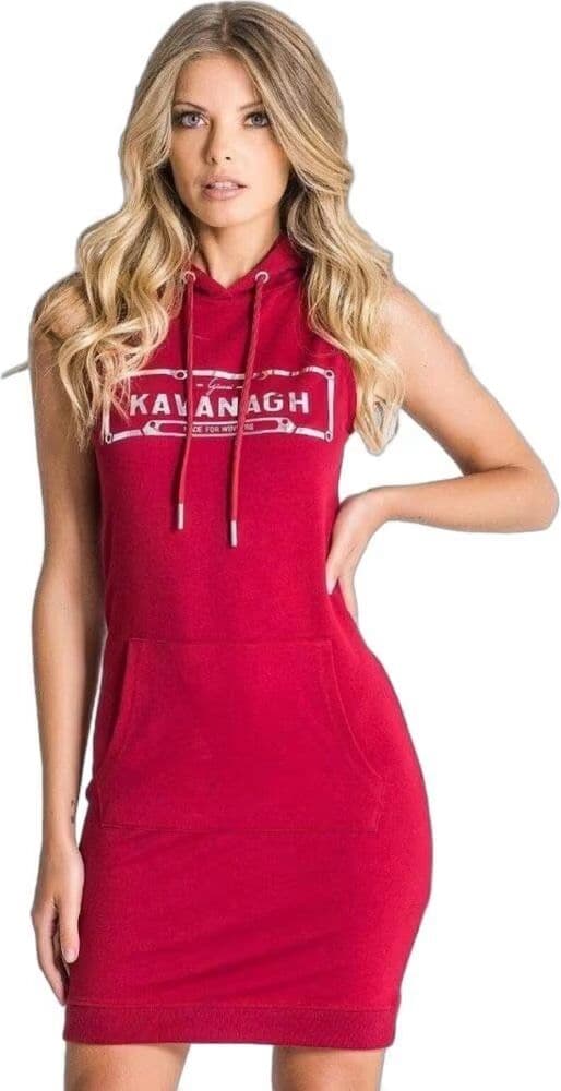 Vestido Con Capucha Gianni Kavanagh Burdeos Sin Mangas S Mujer