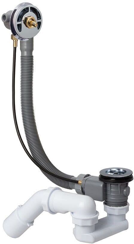 Kronenbach Krontec Multi bathtub drain, inlet and overflow set, standard length 57 cm 501904KB