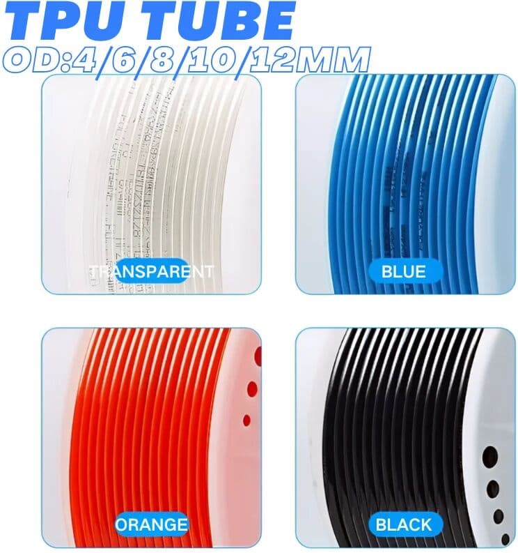 NONE 10M/20M/50M/100M Pneumatic Component Air Hose Tube Pipe 4mm 6mm 8mm 10mm 12mm PU Polyurethane Air Compressor Tubing