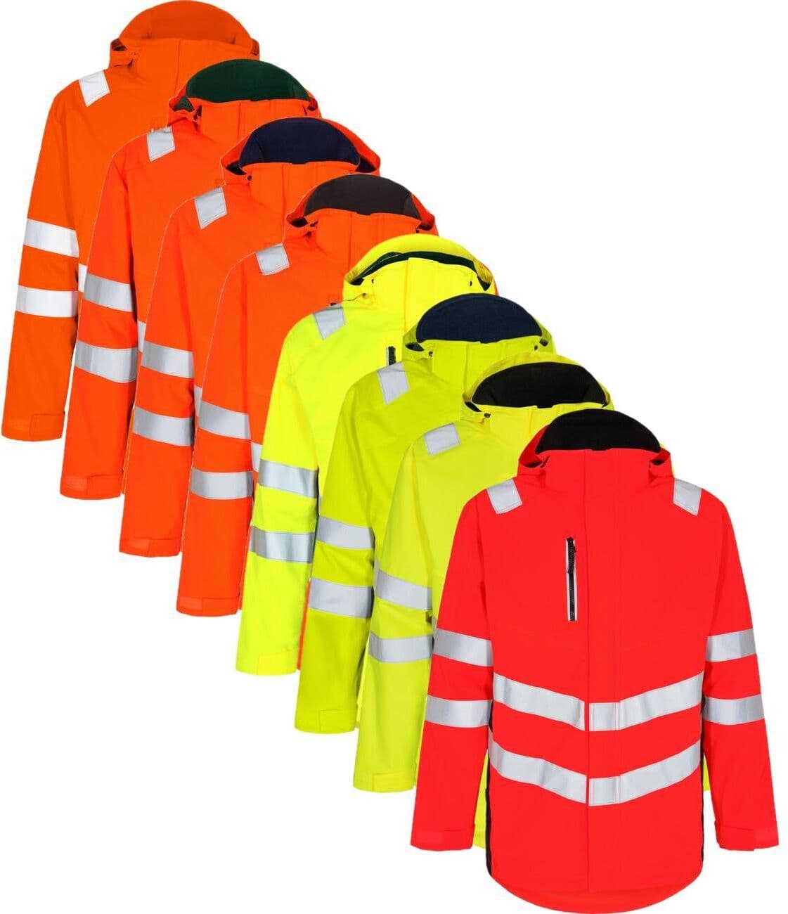 Engel 1145-930 Safety Parka Skaljakke / Arbejdsjakke Orange/blue Ink M