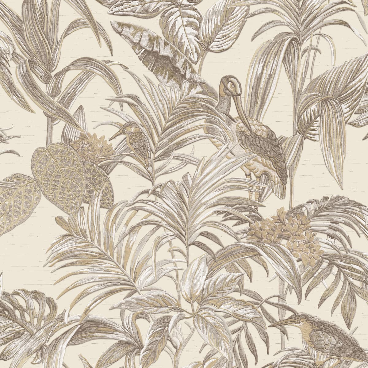 Dutch Wallcoverings Wallstitch/Bs1 Bird Of Paradise Crm - Creme   8809660031681   Behang