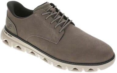 Skechers USA Glide-Step Cavern-Harley (Men's) Casual Shoes in Dark Taupe, Size 10 M, Leather/Memory Foam