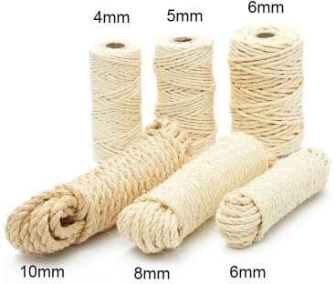 Uplift Essentials Natural Sisal Rope Cat Scratching Post Replacement 32.8 Ft 5mm