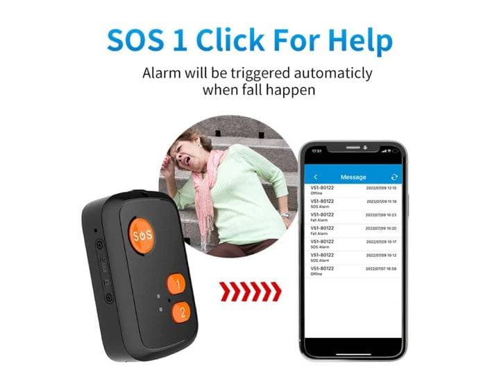 Traceur GPS RF-V51 compatible 4G LTE/3G WCDMA/2G GSM, alarme SOS, suivi vocal bidirectionnel, dispositif étanche