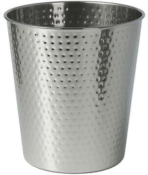 happimess Axel Modern Minimalist Hammered Steel 2-Gallon Wastebasket
