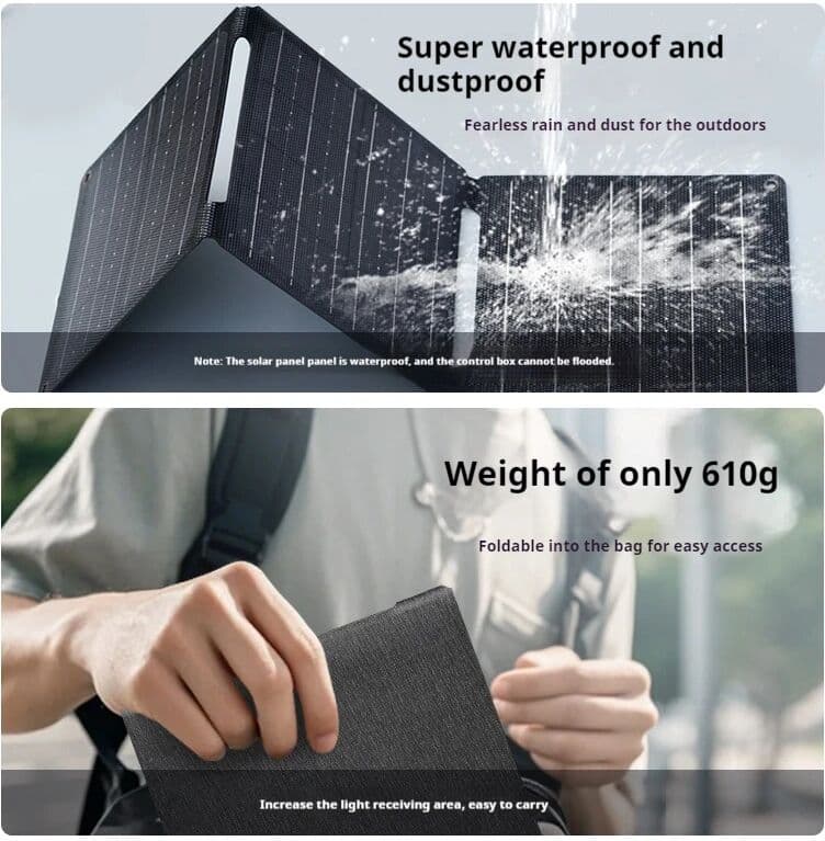 ALLPOWERS NEW Foldable Solar Panel USB Type-C 5V 21W Charger ETFE Portable Mobile Outdoor Camping Solar Kit 610G
