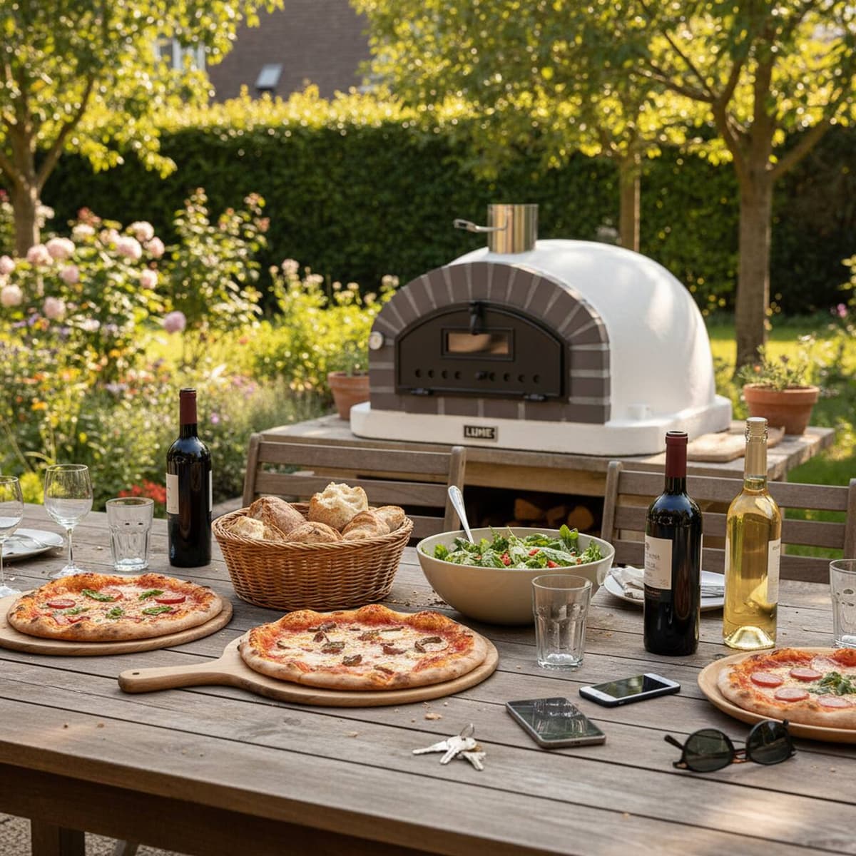 My-Barbecue Four à pizza et pain bois LUME - 100 cm