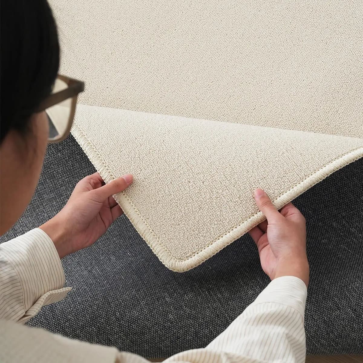 others Customizable Large Area Office Carpet in Beige Color Photography Friendly Cut to Size Bedroom Living Room Area Rugs