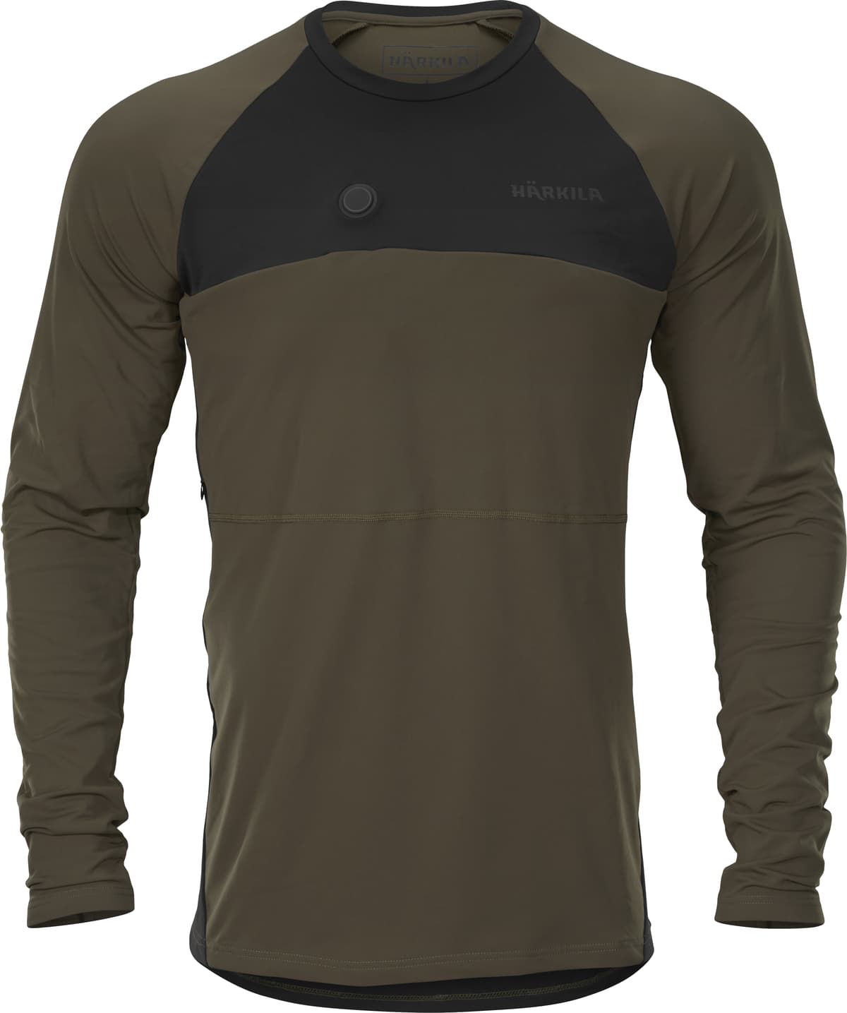 Härkila Men's Heat L/S T-shirt Willow Green/Black 3XL