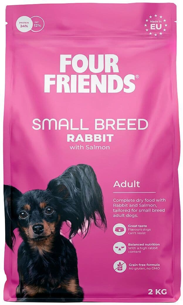FourFriends Dog Small Breed Rabbit Tørrfôr Til Hund