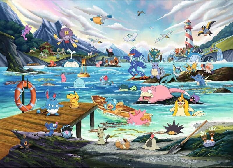 Puzzle Collector's Edition 1000 pcs Pokémon : Aquali & Marine tempérée - Ravensburger