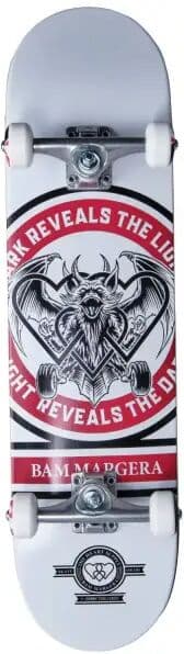 Skateboard Komplettboard Heart Supply Bam Margera Reveal (8" - Weiß)