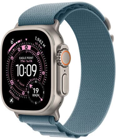 Apple Watch Ultra 3 GPS + Cellular 49mm Cassa Titanio con Alpine Loop Blu Chiaro - Large