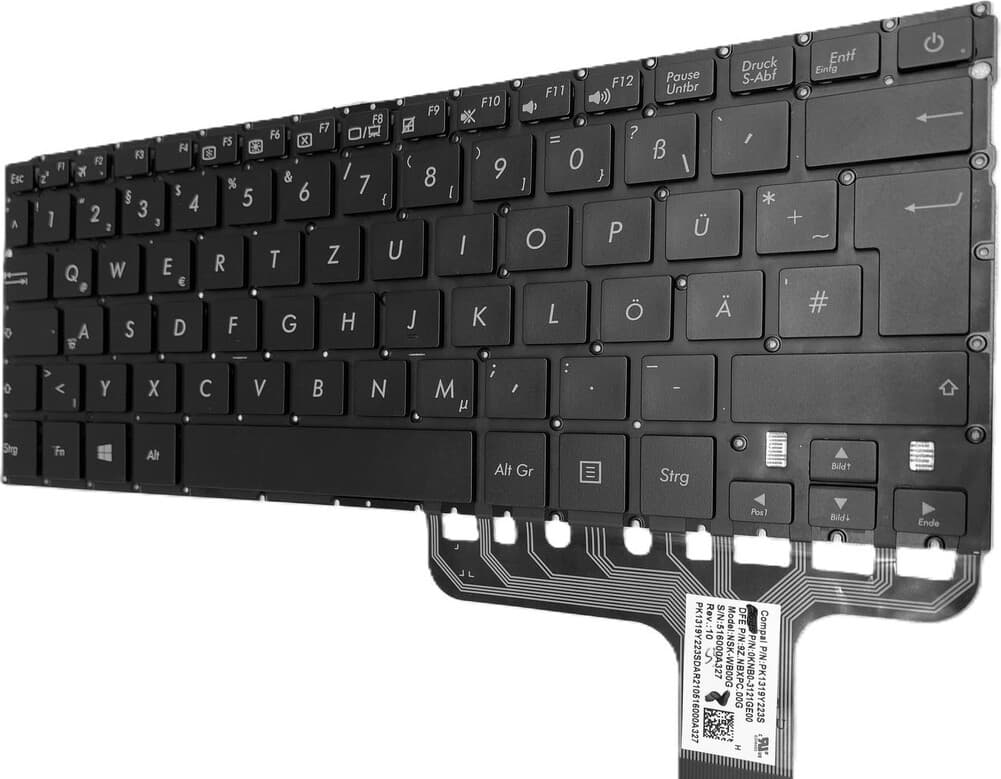 T-ProTek Duits toetsenbord zwart voor ASUS ZenBook UX305CA-FB006T