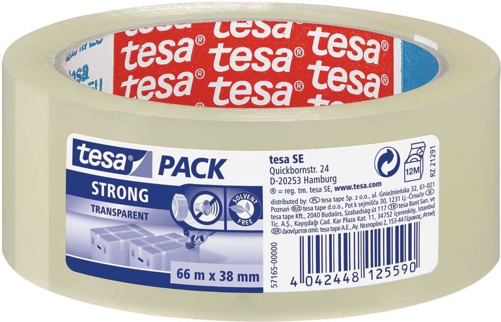 TESA Packtejp Strong 38mmx66m klar