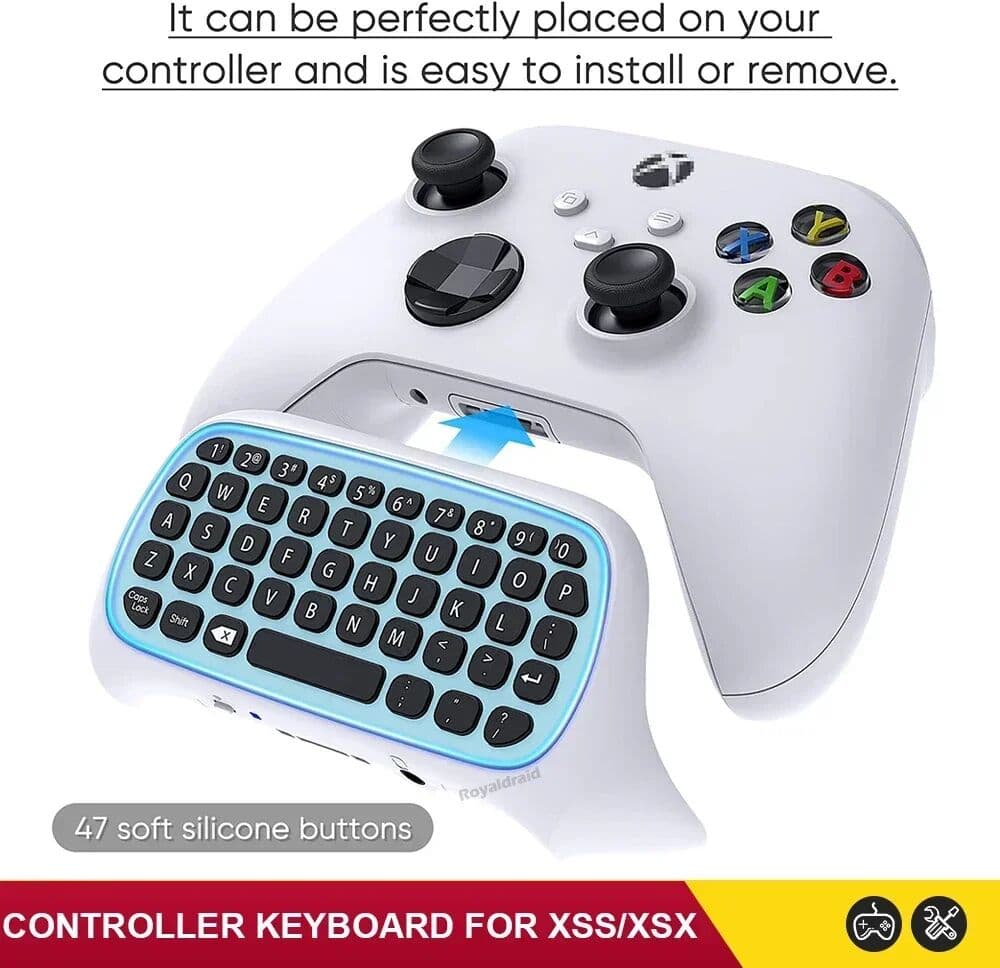Ispoofer 2.4G Wireless Bluetooth-Compatible Keyboard for Xbox One S X Controller Gamepad Joystick Keyboard For Xbox Series S X Gampad