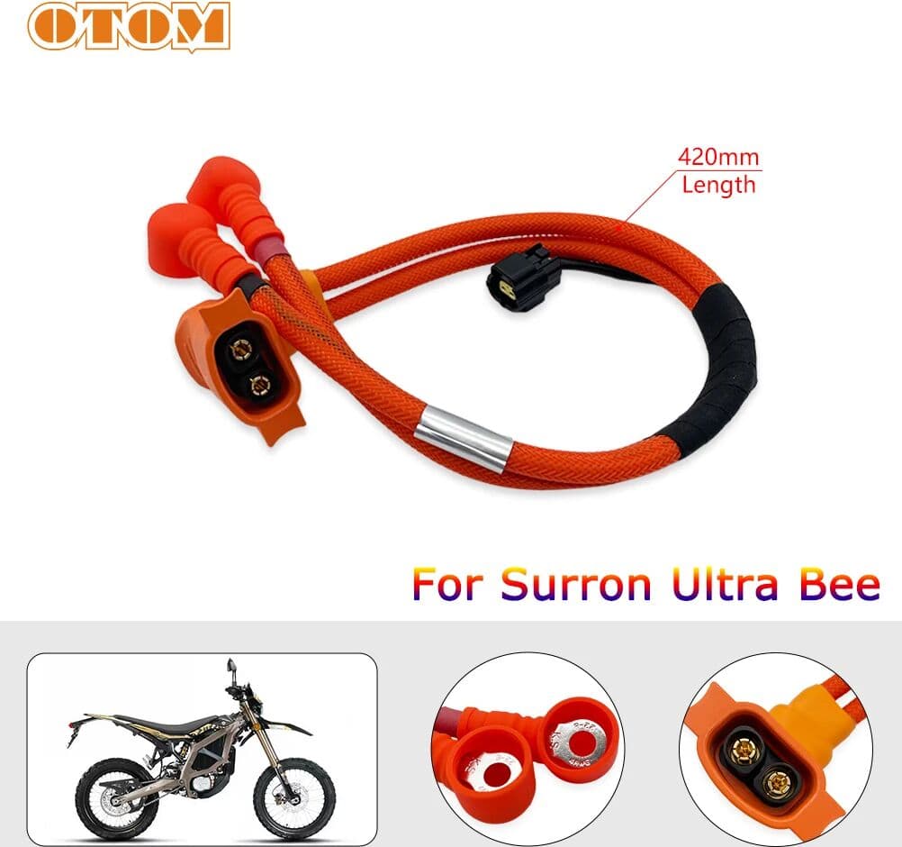 PUOU OTOM For SURRON Ultra Bee Motocross Lithium Battery Power Cable 42cm Electric Motorcycle Discharge Wire Original Replace Parts