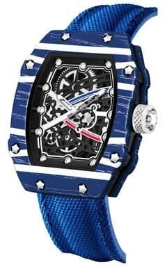 Fashion Sheath Ultra Thin Barrel Series Quartz Watch: Unisex Minimalist Fashion Timepiece With Luminous Display And Nylon Strap blue
