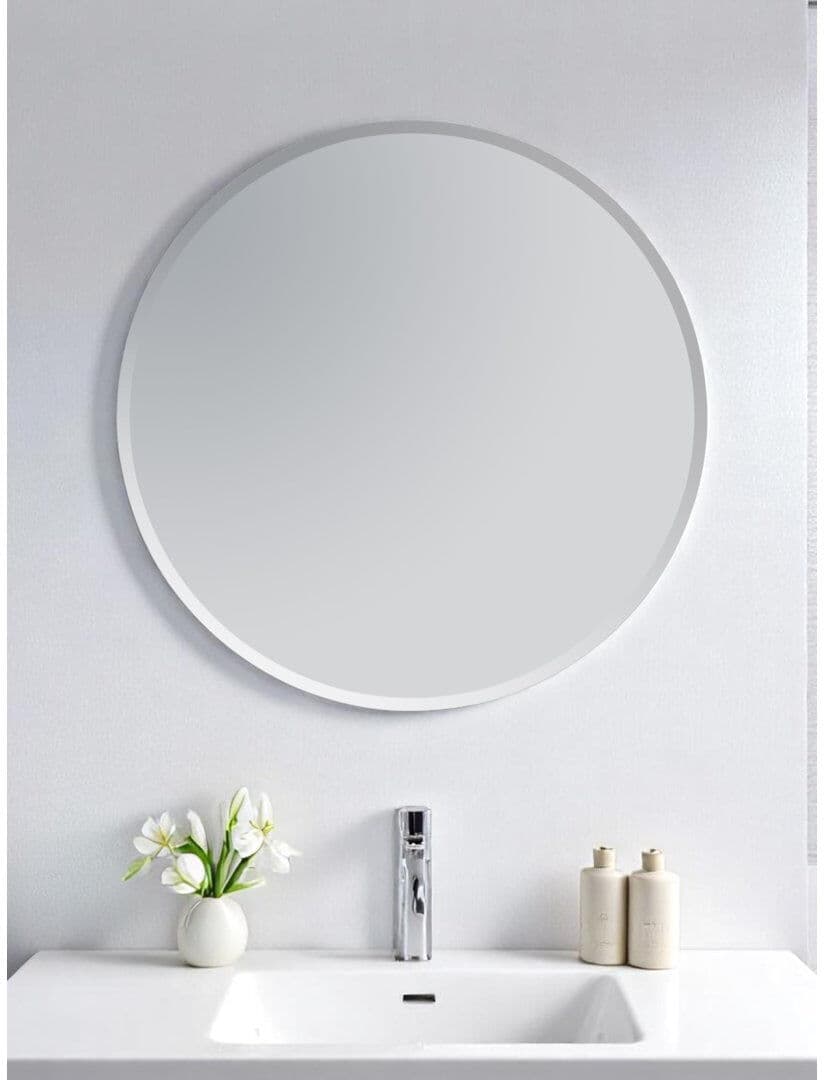 17 Stories Janaye Round Wall Mirror None 60cm H x 60cm W