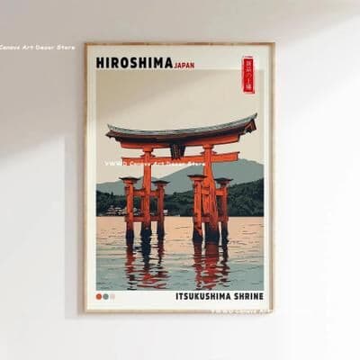 Inspire Select Hokusai Inspired Mount Fuji Wave Canvas Japanese Sunrise Landscape Wall Art For Modern Home Decor ct1025 10 11.81 X 17.72 In unframed