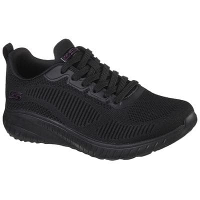 Sneaker SKECHERS "BOBS SQUAD CHAOS FACE OFF", Damen, Gr. 41, Textil, schwarz, Schuhe Sneaker, Freizeitschuh, Halbschuh, Schnürschuh mit Komfort-Innensohle