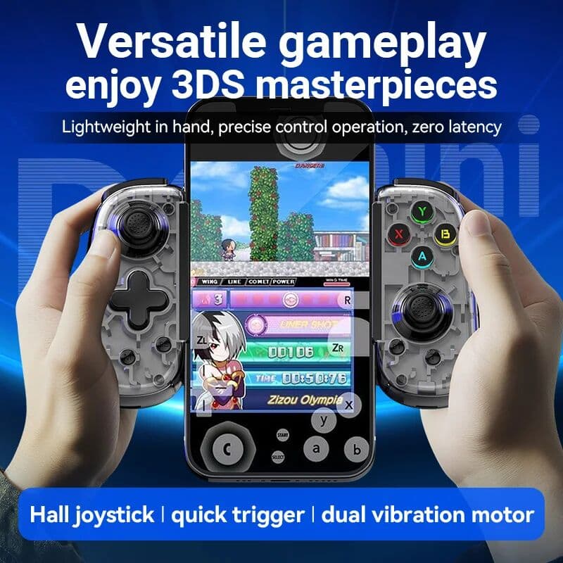 HOMEFISH D6mini Stretching Game Controller Hall Joystick Wired Wireless Bluetooth Switch Android iOS PC Streaming