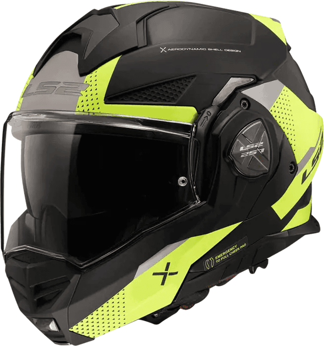 LS2 Åpningshjelm Ff901 Advant X Oblivion Matt Svart/gul Xs