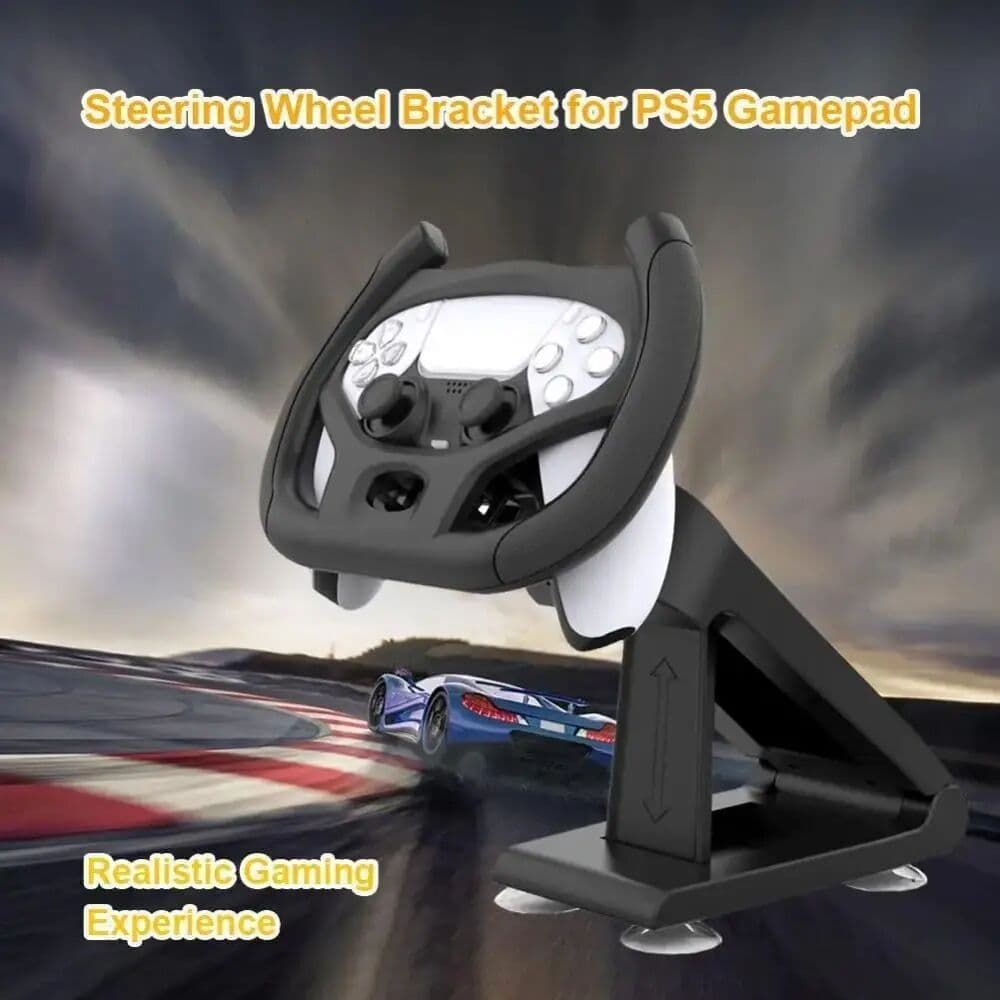 NONE 2024 Multi Axis Gaming Steering Wheel ABS Professional Steering Wheel Sucker Durable Races Game Handle Holder for Sony PS5