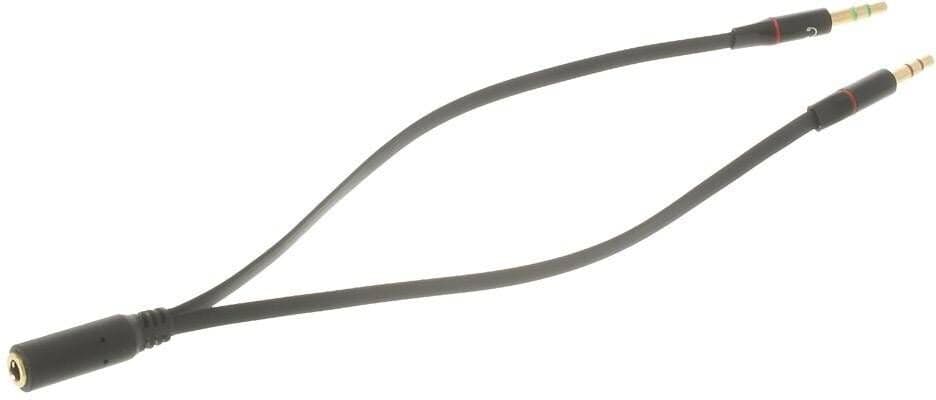 Minijack 3,5 Mm (Hunn) Til 2x 3,5 Mm (Hann) Splitteradapter - Svart