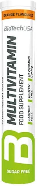 Biotech USA Multivitamin Effervescent 20 Tabs Naranja