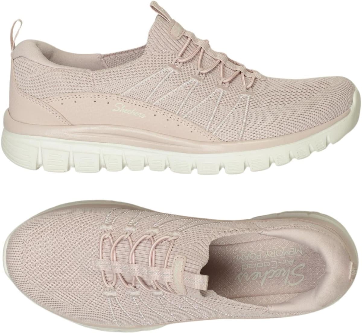 Skechers Damen Sneaker, Pink, Gr. EU 39, Kunstleder - Second Hand