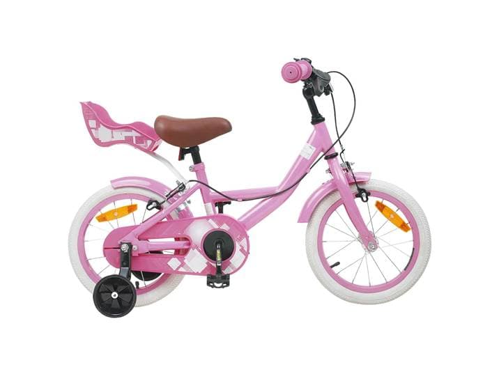 vidaXL Kinderfahrrad 12 Zoll für 2-4 Jahre alt Hellrosa