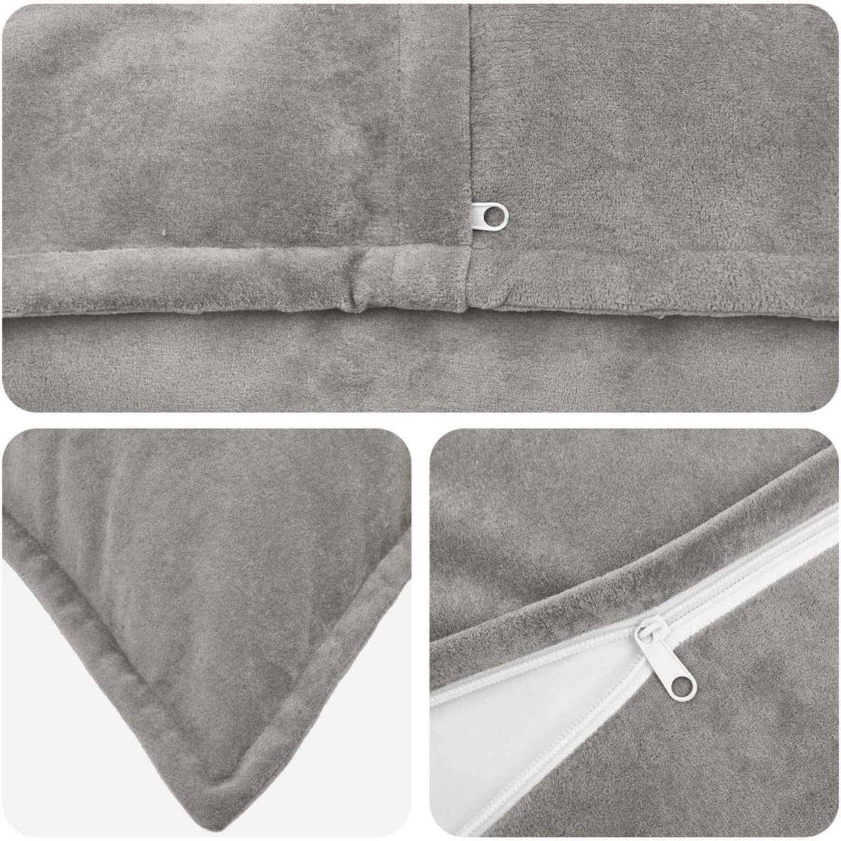 vidaXL Housse de coussin 6 pcs HOUTEN Gris clair 60 x 60 cm