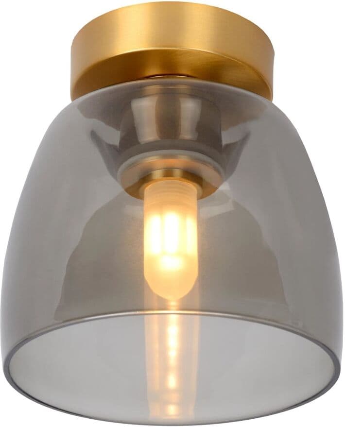 Lucide Lámpara de techo de vidrio 1xg9, oro mate / latón