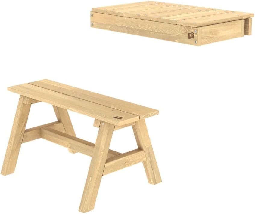 TP Toys Estantería para casa pequeña + banco madera marrón fsc®