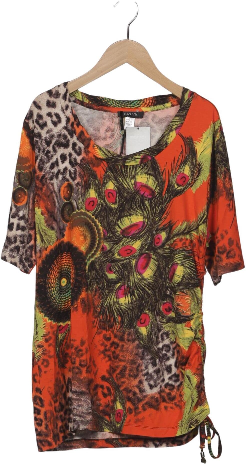 Via Appia DUE Damen T-Shirt, Mehrfarbig, Gr. EU 44, Viskose / Elasthan - Second Hand