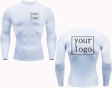 Rare Purchases Custom Compression T Shirt, Your Design Logo, Quick Dry Gym Tee Men Women sgcx white l