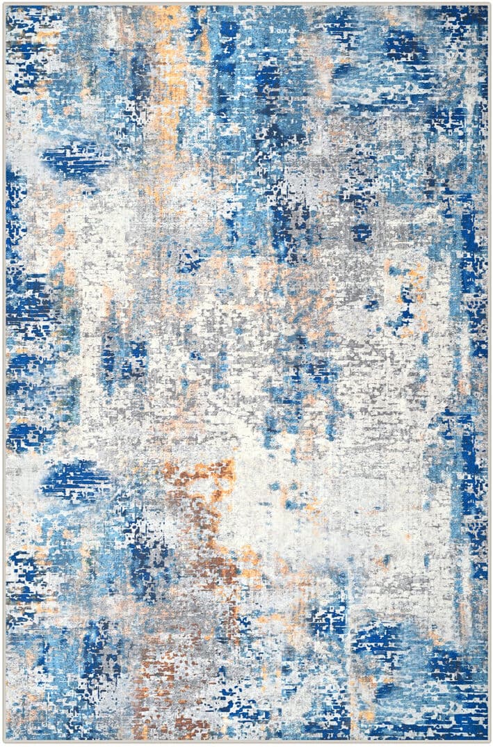 Latitude Vive Abstract Shag Area Rug Blue Rectangle 170 x 240 cm