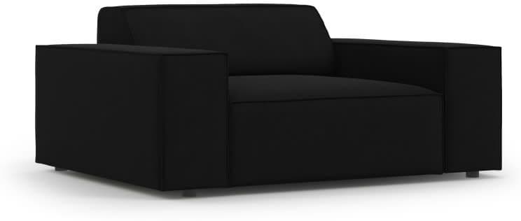 Micadoni Home Sillón de terciopelo negro