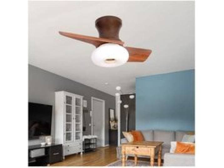 Ventilateur Plafonnier Silencieux 60 cm Éclairage Dimmable et Télécommande-Marron