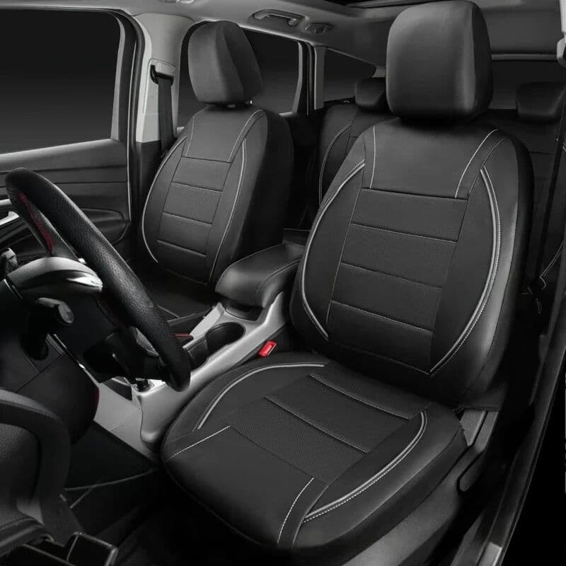 NONE Faux Leather Seat Cover, Five-Seat All-Season Universal Car Seat Cushion Cover, Full Coverage SUV Trucker Seat Protector