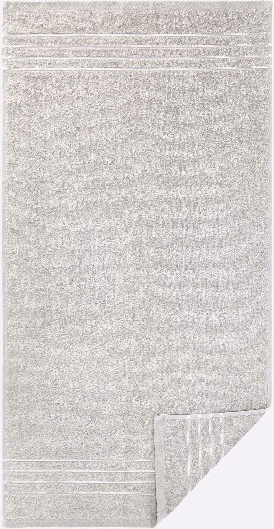 Handtuch WÄSCHEPUR, grau (hellgrau), L:100cm, 100% Baumwolle, Handtücher, Handtuch hellgrau B/L: 100cm, 3 Stk.