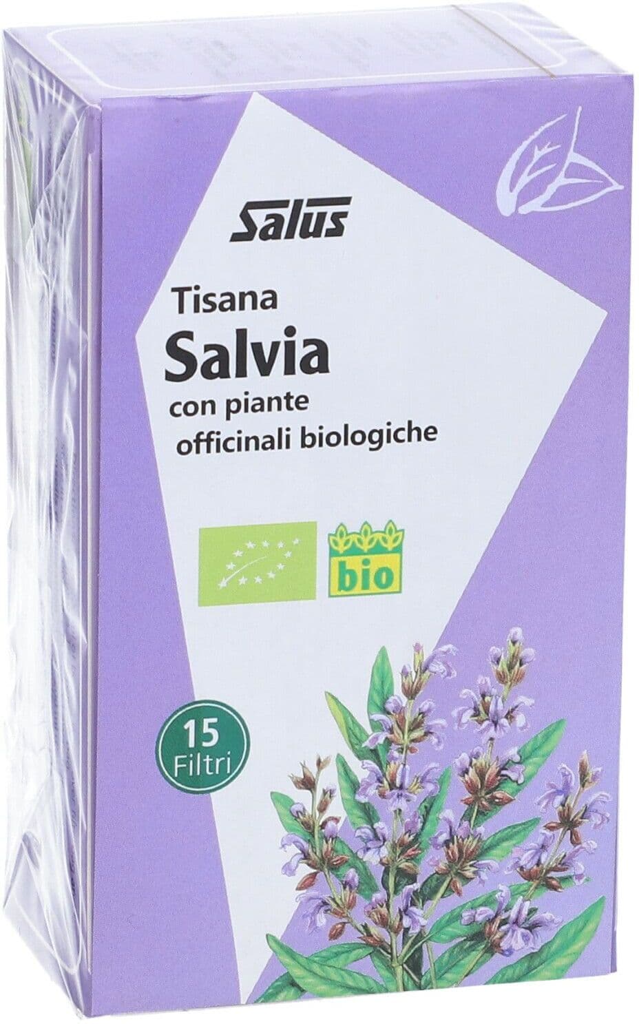 SALUS HAUS Gmbh & Co KG Saluz Tisana Salvia, 15 Bustine, Biologica, Benessere Digestivo e Gola