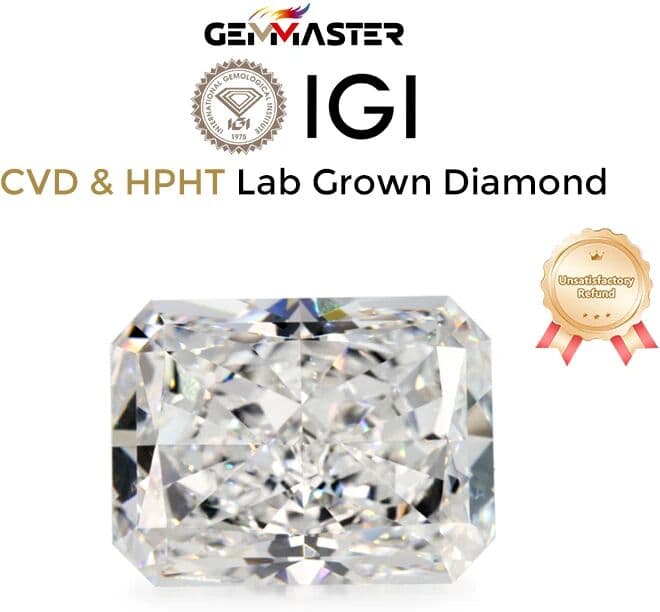 NONE Radiant Lab Grown Diamond CVD HPHT 1ct 3ct 5ct Lab Diamond VVS VS 100% Real IGI Certificate Synthetic Diamonds Wholesale