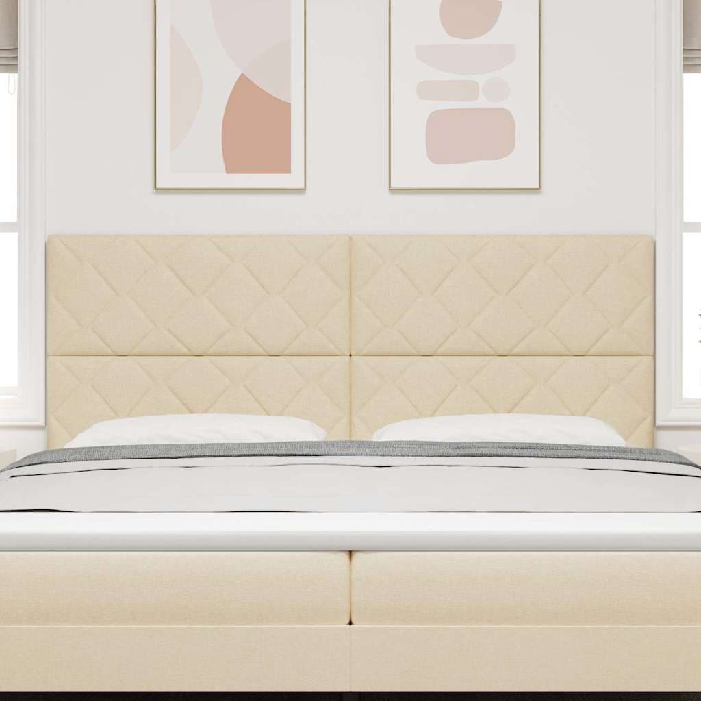vidaXL Tête de lit Crème tissu