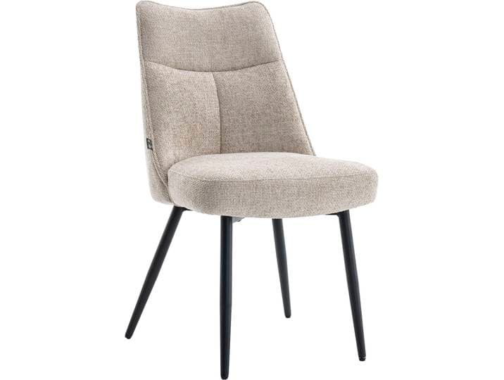 4-Fussstuhl HOME AFFAIRE Cielo , beige (beige, schwarz, beige), B:50cm T:50cm, Metall, Polyester, Stühle, 4-Fussstuhl, tolle Optik