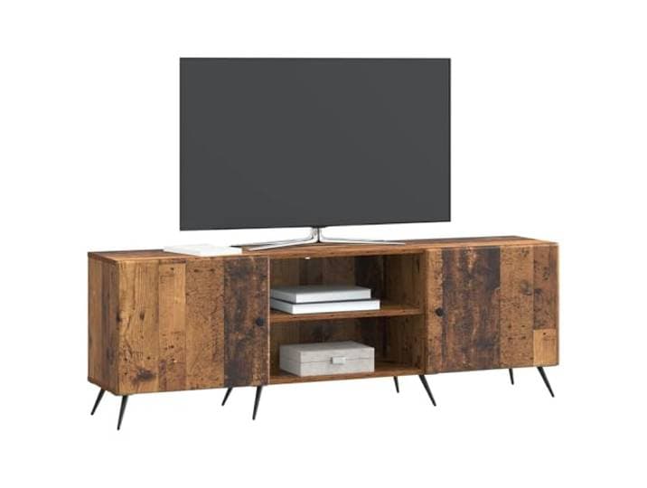 GKHPYURE TV-Schrank aus antikem Holz 150 x 31 x 50 cm Vintage-Design, Metallgriffe, 90° Türen, großer Raum, einfache Pflege, 60 kg Kapazität